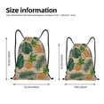 thumbnail image 2 of Xecao Pineapples Palm Leaves Pattern Sports Drawstring Backpack - String Swim Gym Bag with Wet Proof Pocket for Women&Men-Small, 2 of 6