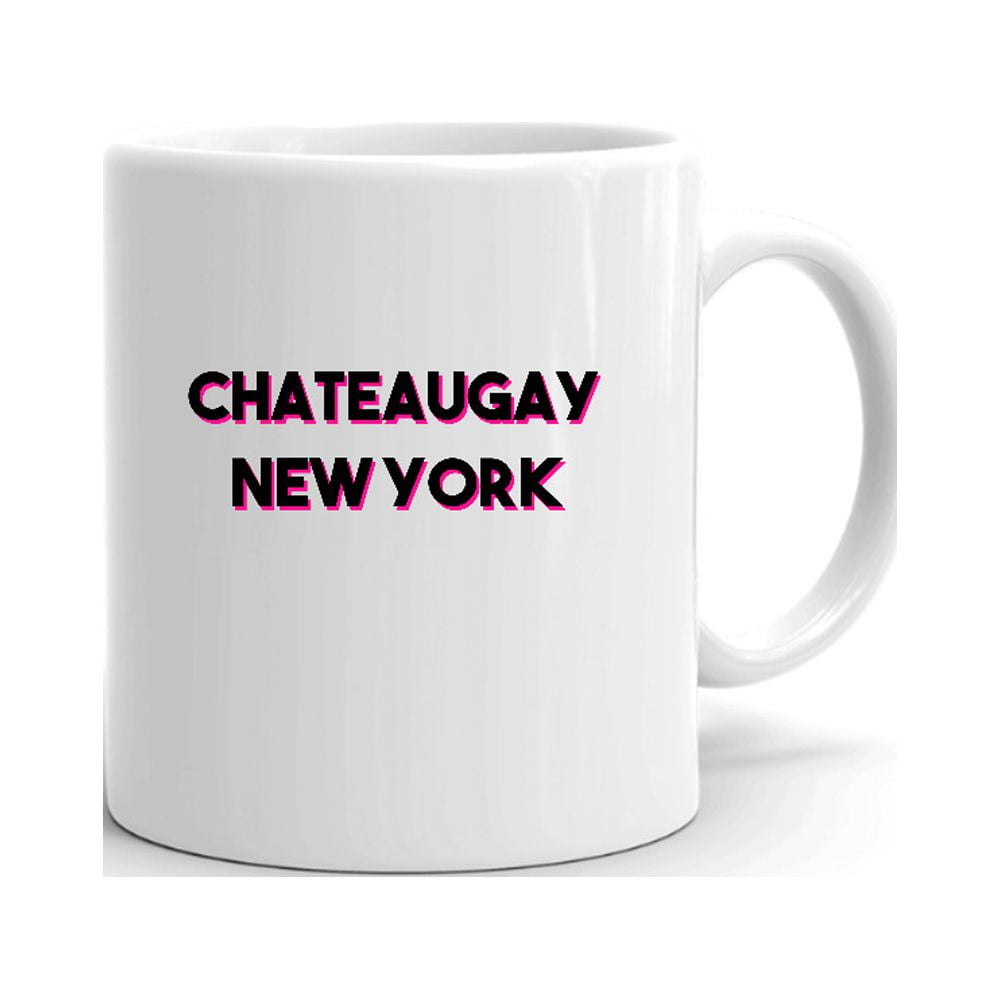 Two Tone Chateaugay New York Ceramic Dishwasher And Microwave Safe Mug