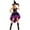 Adult, variant on Women's Black & Purple Witch Halloween Costume, High Low Tutu Dress with Witch Hat and Lace Gloves for Halloween Party Cosplay