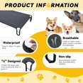 grageoo Outdoor Elevated Dog Bed,Cooling Raised Dog Cot Bed for Large