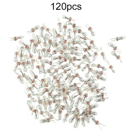 

SPRING MP02W 120pcs 3mm 12V Clear Mini Blubs Warm White Light Grain of Wheat Bulbs