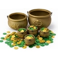 thumbnail image 7 of PMU St. Patrick's Day Gold with Coin Cauldron set - 6 pcs Cauldrons, 50 pcs Gold Coins, 50 pcs Green Coins, 7 of 7