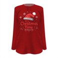 thumbnail image 4 of OJinShaWanO Plus Size Oversized Sweater Ladies' Winter Floral Print Sweatshirt Long Sleeve Christmas Top, 4 of 4