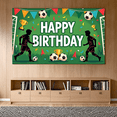 thumbnail image 6 of Soccer Themed Birthday Banner with Colorful Dots and Flags Background Party Decoration for Photography Props Birthday Party Supplies Backdrop Decor, 6 of 7