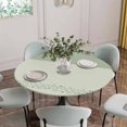 thumbnail image 5 of Sage Green Botanical Round Tablecloth for 55-60 Inch Tables, Fitted Table Cover with Elastic Edge, Spring Floral Leaf Waterproof Outdoor Table Cloth Protector for Patio Garden Dinner Picnic, 5 of 9