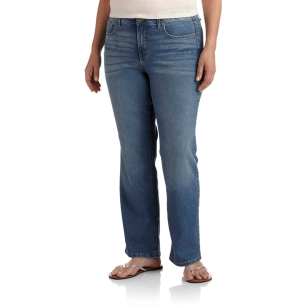 Women's Plus-Size Comfort Waist Slim Bootcut Jeans, Available in ...