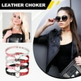 thumbnail image 4 of Collares Chokers de Cuero PU, Collares Choker de Corazón Amor, Collar Gótico Punk Grunge Emo Ajustable de Cuero PU para Mujeres, Rosa Negro y 3 Colores, 4Pcs, 4 of 6