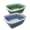 Steel Blue + Dark Sea Green, variant on SAMMART 10L (2.6 gallons) Collapsible Plastic Washing Tub-Foldable Tub-Portable Washing Basin/Washtub-Space Saving Outdoor Pop up