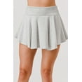 thumbnail image 3 of Sweater Knit A-line Ruffle Mini Skort - Light Heather Gray, 3 of 8