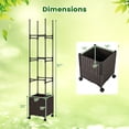 thumbnail image 3 of Gymax 2 Pcs Bac de Jardin Surélevé de 87 Pieds' de Hauteur avec Bac à Plantes, Roues Verrouillables, Intérieur Extérieur, 3 of 10