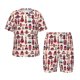 thumbnail image 1 of Balery Rocket Pattern Conjunto de Pijama Infantil de Manga Corta con Estampado – Ropa de Dormir de Algodón Suave-X-Large, 1 of 6