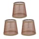 thumbnail image 2 of Pantalla de lámpara de 3 piezas de tela de gasa transparente para iluminación de luz de piso de mesa, marrón Sweethay HA003677-03, 2 of 7