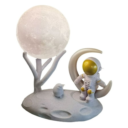 

Astronaut Moon Bedside Light Ornaments Reading Lamp Stepless Dimming for Bedroom