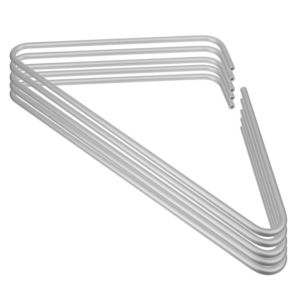 HAMPPLIES 5Ud Percha Metálica Para Ropa Con Acabado Plateado Y Antideslizante