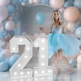 thumbnail image 4 of Marquee Numbers 3 feet tall,Cool White Light Up Numbers 6, Large Numbers for 6th 16th 60th Birthday Party Decorations, Big Numbers for Anniversary Decor（DIY Kits）, 4 of 5