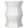 Safavieh Modern Hexagon Indoor/Outdoor Garden Patio Stool, White