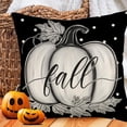thumbnail image 5 of Fall Pumpkin Pillow Covers 20x20 Inch Black and White Polka Dot Pumpkin Autumn Maple Leaves Throw Pillow Cases Harvest Thanksgiving Halloween Holiday Cushion Cover for Sofa Couch, 5 of 6