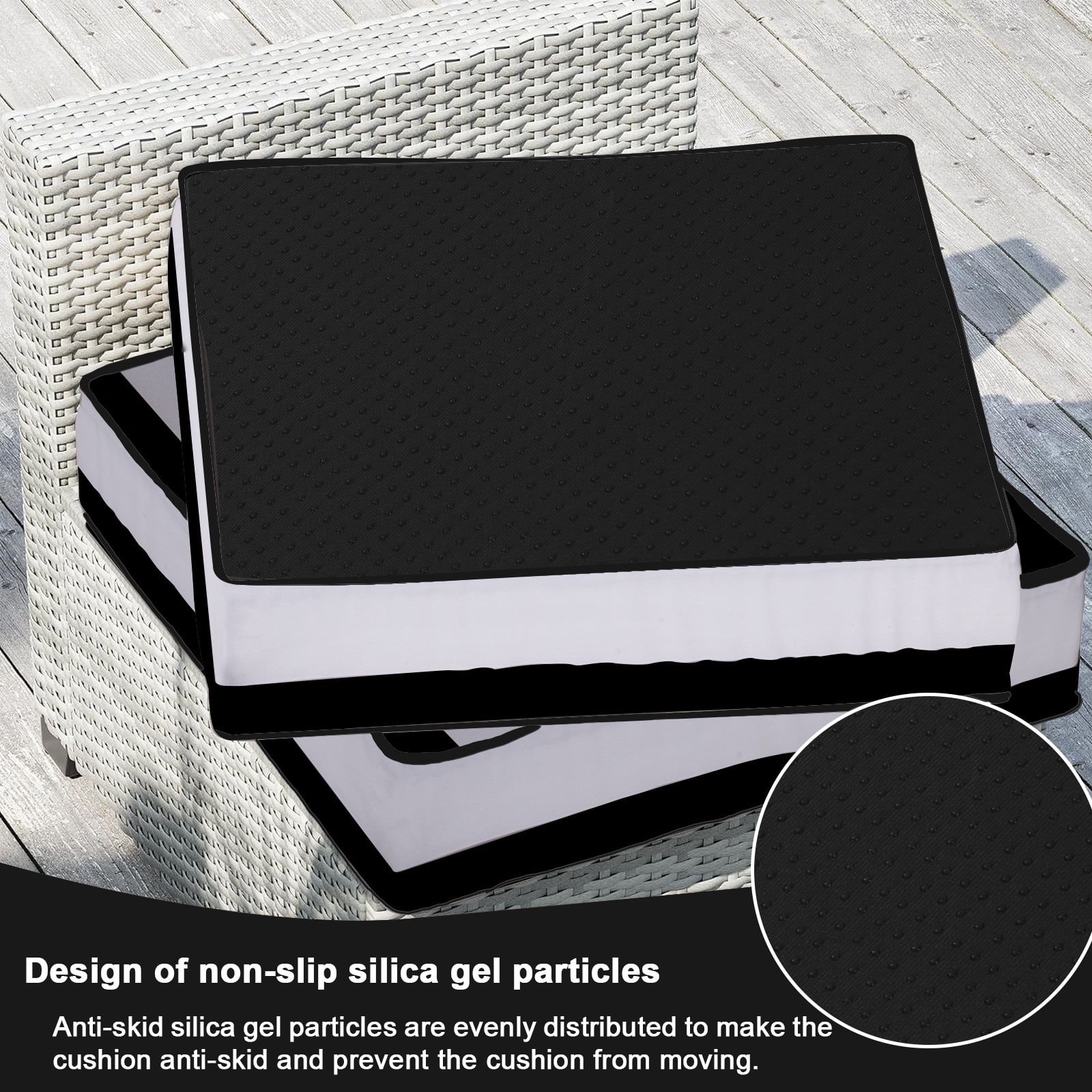 XXLYY Outdoor Replacement Cushions for Patio Furniture, 14 Piece Patio Sectional Cushions, 4" Water-Resistant Replacement Sofa Cushions Fits 6-seat Rattan Conversation Set