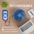 thumbnail image 4 of VENTY Portable Fan - Wireless Battery Operated Fan - 4 Speeds - LED Lighting - Carry Case & Remote Control - Cruise Travel - Outdoor Travel RV Power Bank, 4 of 9