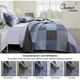 thumbnail image 5 of Chezmoi Collection Axel 3-Piece Plaid Checkered Grid Patchwork 100% Vintage Washed Cotton Quilt Set, Queen Size, 5 of 7