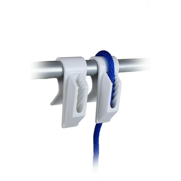 Folbe F041 - Quick Tender - Boat Fender Hanger Adjuster Clip (Set of 2) - Fits 1 1/4" (32 mm) Rails - White