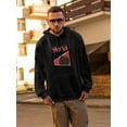 thumbnail image 2 of Abstract Red World Rave Style Hoodie Men -Image by Shutterstock, Male Small, 2 of 4