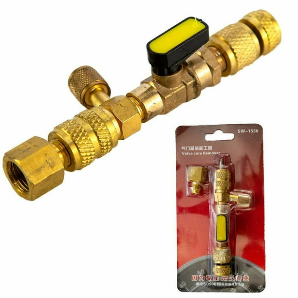 HVAC Tool AC Schrader Valve Core Remover Dual Size 1/4" 5/16" Port