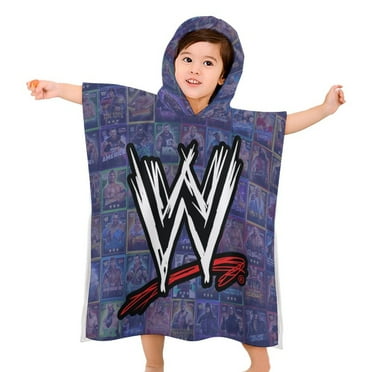 WWE WWE Kids Beach Towels with Hood Soft Quick Dry Absorbent Hooded Towels Bath Robe for Swim Pool Bath Poncho Towels