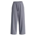 thumbnail image 4 of felwors Women's Wide Leg Sweatpants Elastic High Waist Straight Leg Sweatpants Teen Girl Baggy Sweatpants with Pockets (Grey, S), 4 of 8