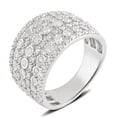 thumbnail image 2 of Arista 3/4 Carat T.W Diamond Illusion Three Row Band Anniversary Ring in Sterling Silver(I-J, I2-I3), 2 of 3