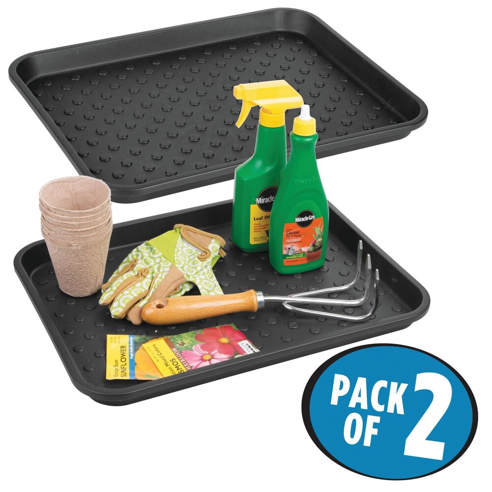 iDesign, Under Sink Tray, Set of 2, Black