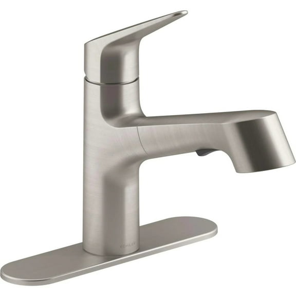 KOHLER Vin Single-Handle Pull-Out Sprayer Kitchen Faucet in Vibrant Stainless