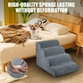 thumbnail image 6 of Dog Stairs for High Beds, 15.7" OEIKPFN 4-Step Dog Steps for Couch, Stable Indoor Pet Stairs for Small Dogs and Cats, Non-Slip, Gray, 6 of 8