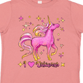 thumbnail image 4 of Inktastic I Love Unicorns- Pink and Yellow Boys or Girls Toddler T-Shirt, 4 of 5