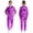 Purple, variant on Kids Girls Jazz Hip Hop Dance Shiny Metallic Flap Pocket Zip Up Jacket with Elastic Waist Pants Light Green 6