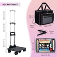 thumbnail image 6 of Fegat Rolling Craft Bag,Large Rolling Teacher Tote Bag with Laptop Compartment,Detachable Dolly,Roller Scrapbook Tote Bag Sewing Machine Storage Tote for Women,Craft,Teaching,Office, 5 Wheels, 17.3", 6 of 10