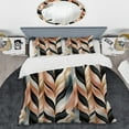 thumbnail image 2 of Designart "Rose Gold Damask Radiance" Marble Bedding Covert Set - Glam Bed Set With 2 Shams, 2 of 5
