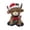 A Black, variant on Highland Cow Christmas Figurine, Santa Hat Resin Tabletop Decoration, 1 Pack Hand Painted Cute Holiday Ornament, for Xmas Home Desktop Fireplace Shelf Party Festive Decor Gift