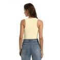 thumbnail image 4 of Women's Crewneck Racerback Ribbed Tank Tops Summer Basic High Neck Sleeveless Slim Fit Crop Tops, 4 of 6