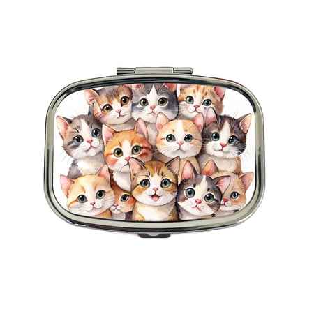 Sweet Munchkin Cats Small Travel Handbag Pill Box Case