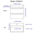 thumbnail image 4 of Dyconn Faucet VCS6012 24" Solid Surface Bathroom Vanity Sink/Basin with Drawers, 4 of 5