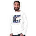 thumbnail image 3 of Bring The Heat Baseball Pitcher Men's Big & Tall Long Sleeve Graphic Tee Brisco Brands 3X, 3 of 5