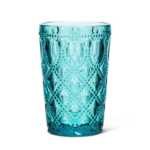 5.25 in. Jewel & Bead Pattern Highball, Turquoise
