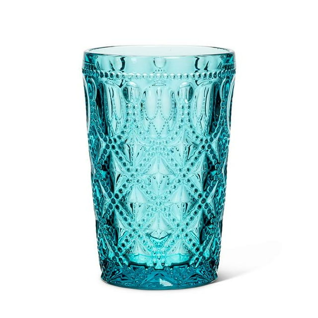 Abbott Collection AB-27-CAPRI-HB 5.25 Po. Motif Bijou & Perles Highball, Turquoise