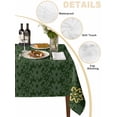 thumbnail image 5 of Dark Green Gold Floral Rectangle Tablecloth, Modern Abstract Art Spring Flowers Waterproof & StainResistant Tablecloth, Washable Oil-proof Table Cover for Dining/Party/Wedding/Camping/Buffet 52x70 In, 5 of 9