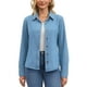 thumbnail image 1 of Camisa de mezclilla para mujer INSPIRE CHIC de manga larga, atuendos de primavera, camisa de botones vaquera, top de jeans S azul, 1 of 6