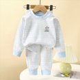 thumbnail image 2 of TOWED22 Baby Boy Clothes Letter Print Sweatshirt Pullover Top Jogger Pants 2Pcs Toddler Boy Cowboy Fall Winter Outfits Size:140,Color:Blue, 2 of 8