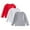 TOPS186-Grey, variant on Toddler Boys Girls 3 Pack Solid Crew Neck Long Sleeve Undershirts Skin Friendly Soft Knit Layering Tees for Daily Home Outdoor Matching Outfits,Sizes 1-2 Years