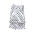 thumbnail image 1 of Besolor Ensemble Bébé Garçon Débardeur Sans Manches à Col Rond et Short Vêtements d'Été 1-5 Ans, 1 of 7
