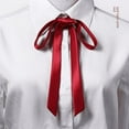 thumbnail image 5 of JK Uniform Hand Tie Tie Ribbon Academy Accessories Self Tie Bow Wine Red Black, 5 of 5